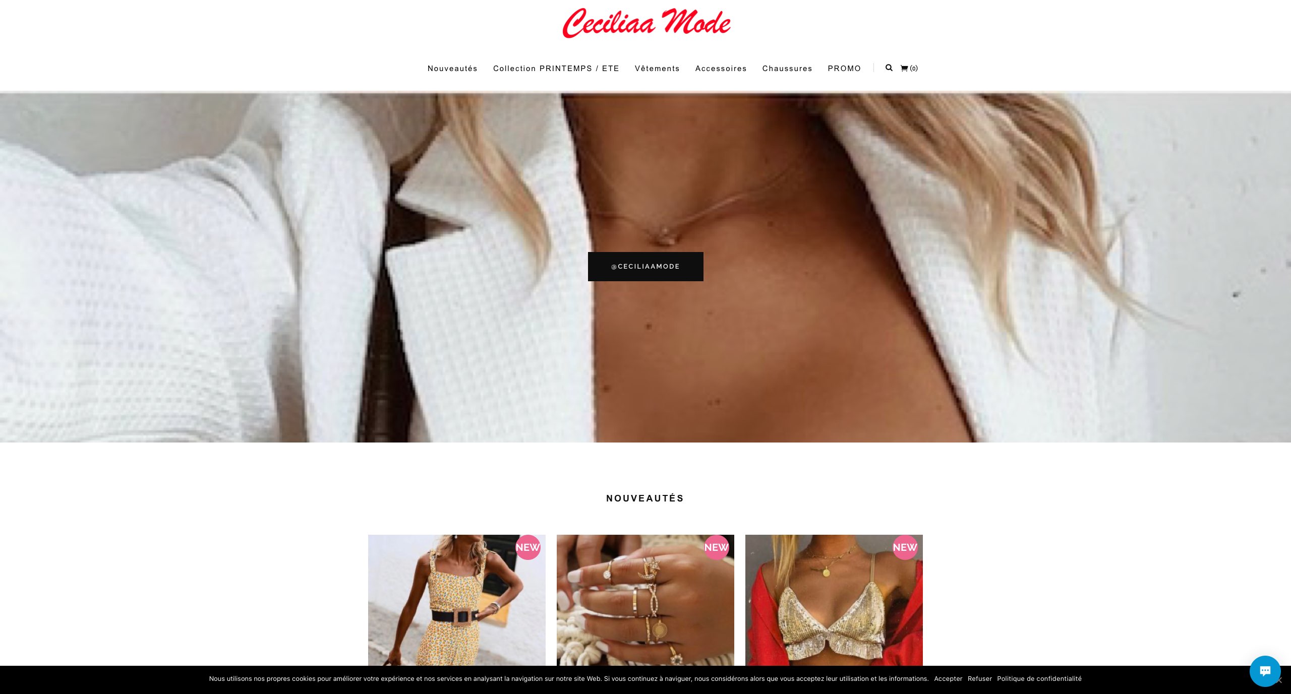 ANGELIQUE DAMOUR - projet CECILIAA MODE - home page