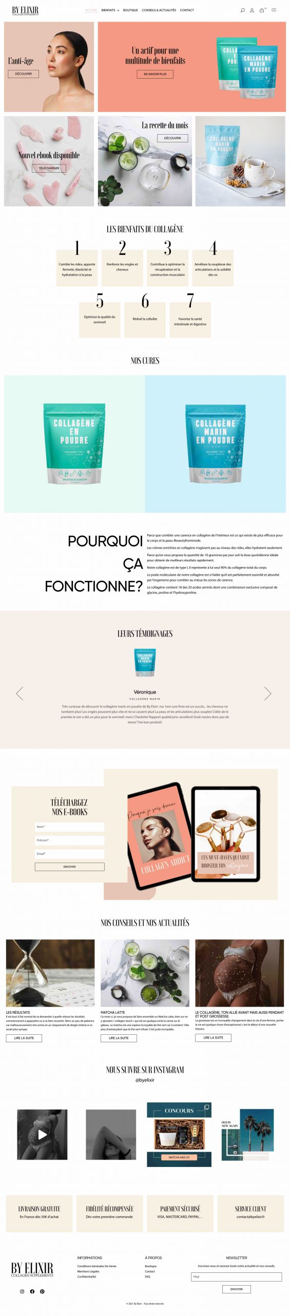 ANGELIQUE DAMOUR - projet BY ELIXIR - home page full