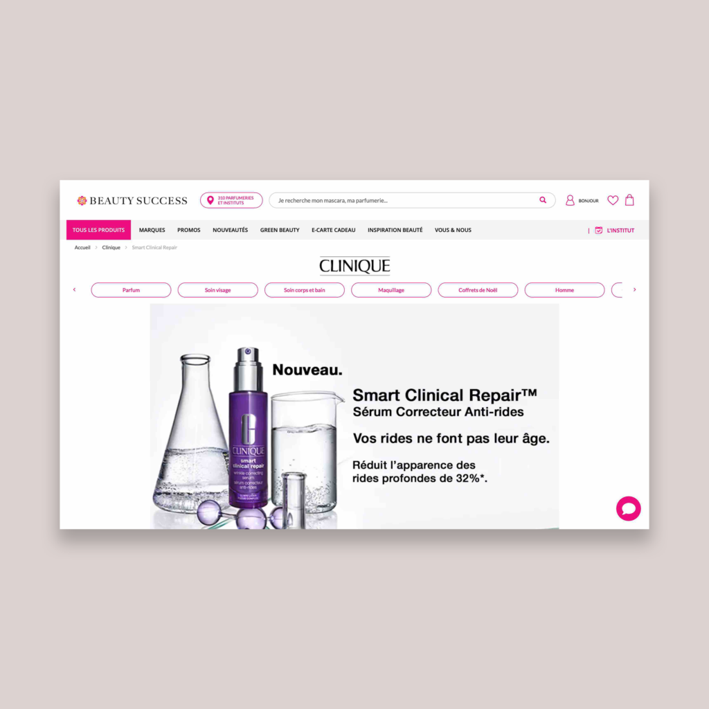 ANGELIQUE DAMOUR - landing page Clinique x Beauty Success