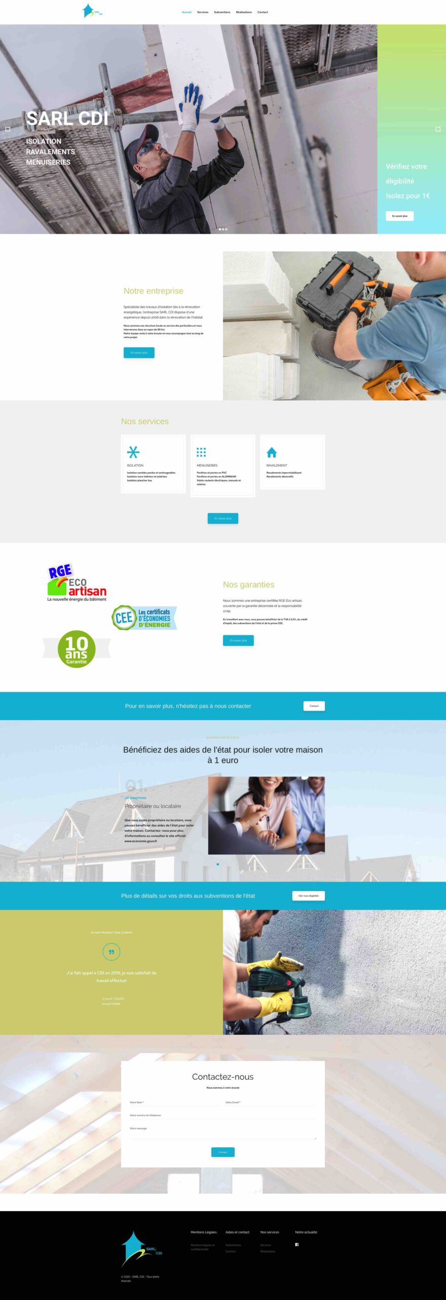 ANGELIQUE DAMOUR - Projet SARL CDI - home page full screen