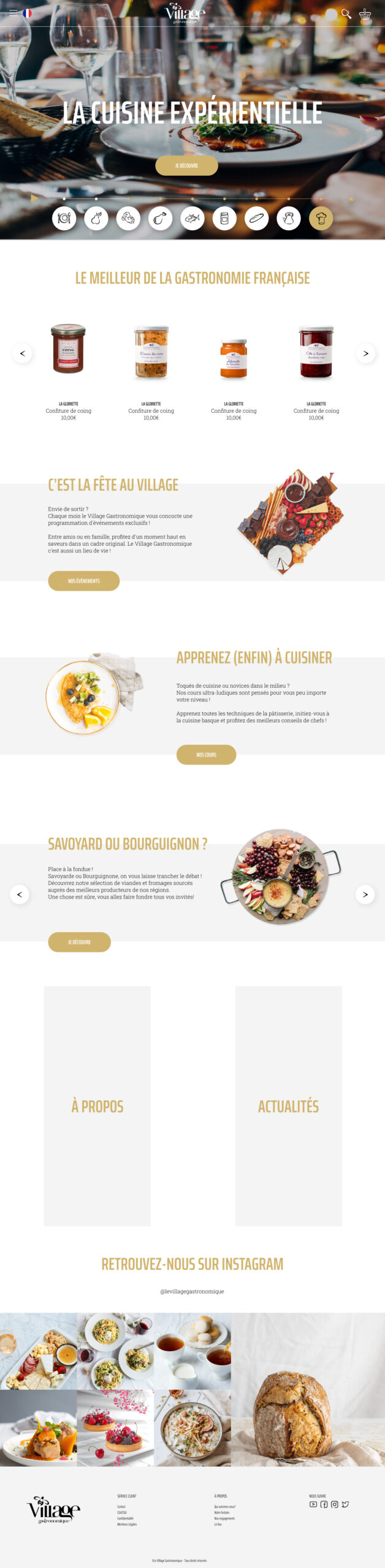 ANGELIQUE DAMOUR - Projet Le village gastronomique - home page full screen