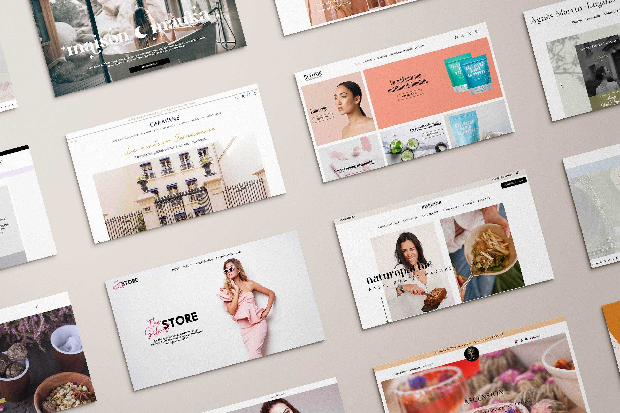 ANGELIQUE DAMOUR Design Studio - illustration webdesign plusieurs sites